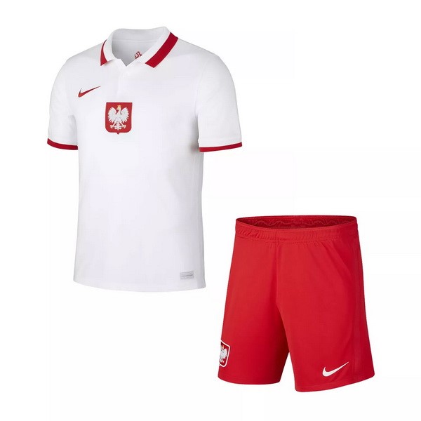 Camiseta Polonia Primera equipo Niño 2021 Blanco